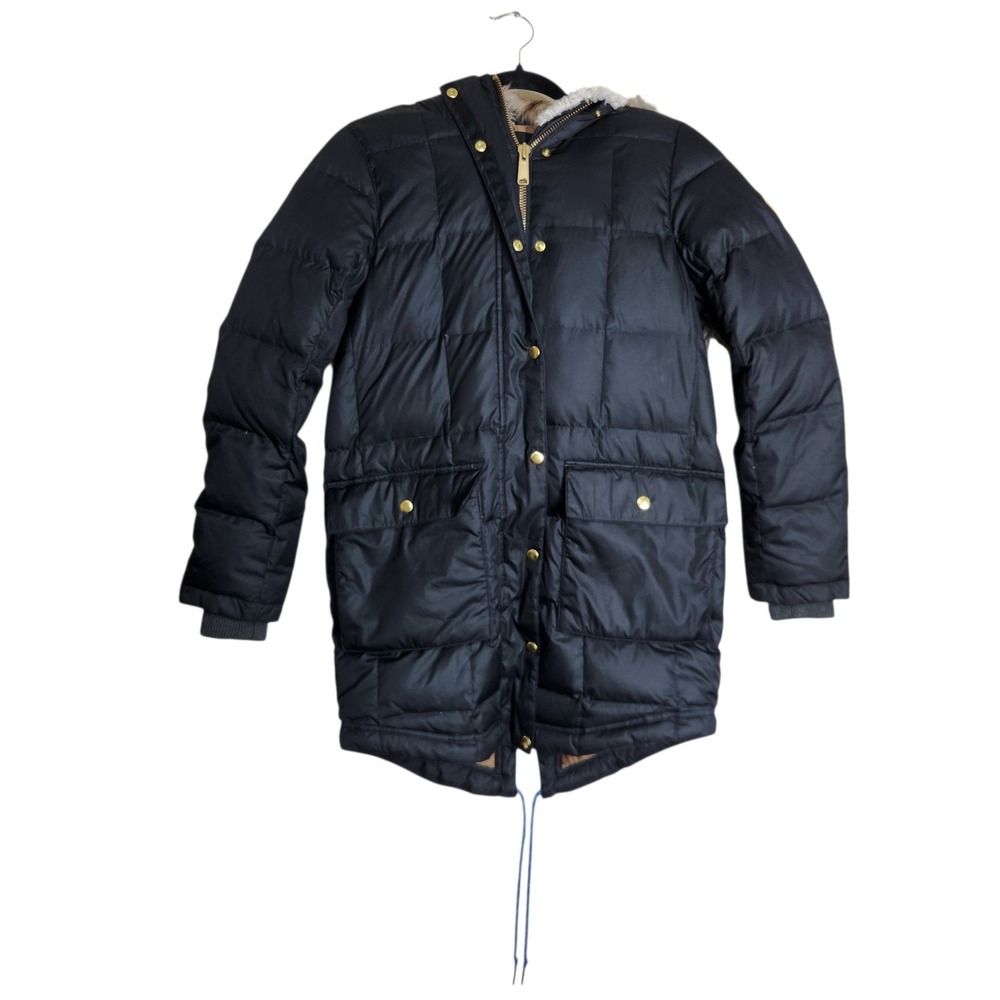 Eddie Bauer Ilaria Urbinati Limited Edition Down Parka Faux Fur Hood Black XS